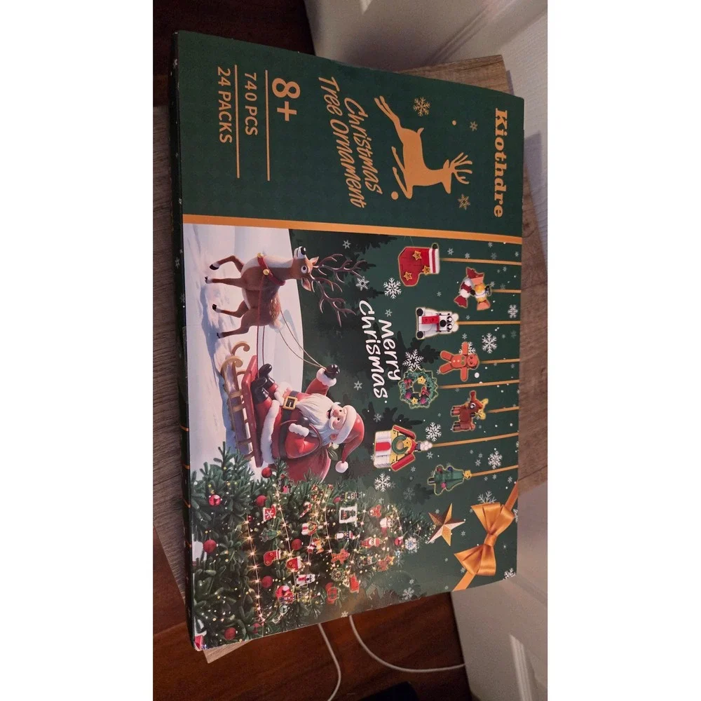 Kiothdre‎ Christmas Tree Ornament Building Blocks 24 Packs 740 Pcs Set 13120 NEW
